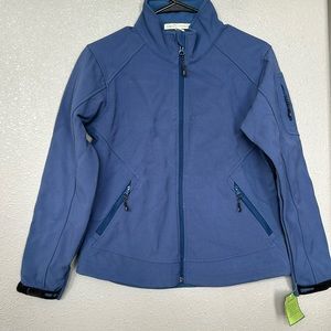 NWT Blue Zip Up Water Resistant Jacket Size Small